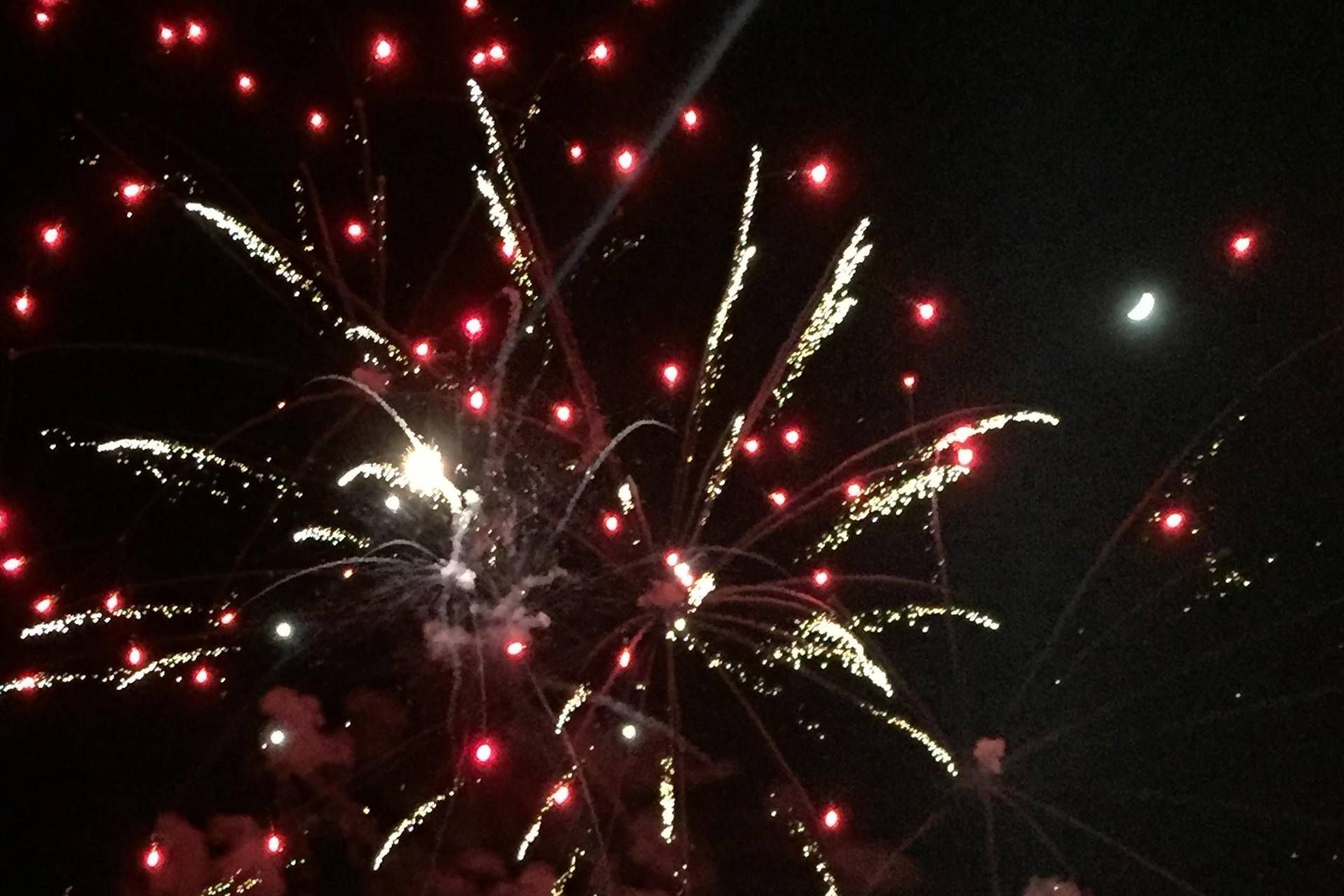 Feu d'artifice au-dessus du domaine